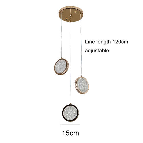 نجف مودرن ذهبي لون الانارة 3اضاءات 30 واط