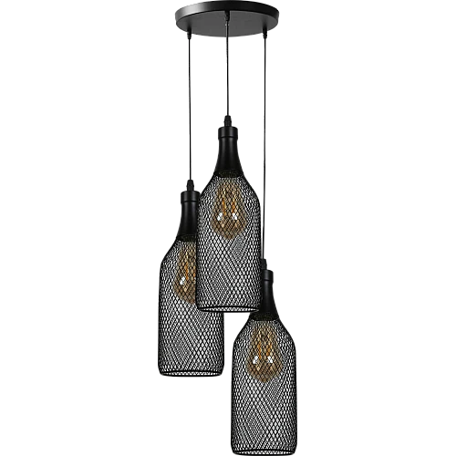 علاقي مودرن ثلاثي اسود E27