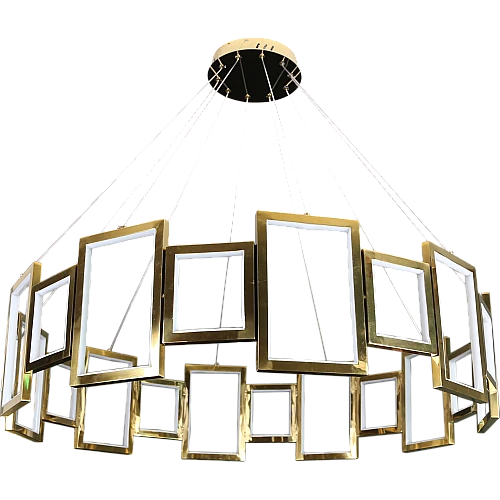 نجف مودرن ذهبي لون الانارة اصفر 165 واط قطر 100 سم