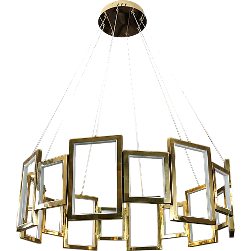 نجف مودرن ذهبي لون الانارة اصفر 135 واط قطر 80 سم