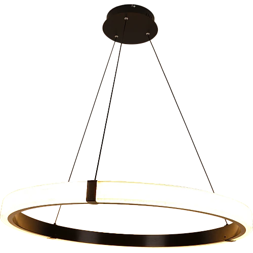 نجف مودرن حلقة اسود لون الانارة 3اضاءات 105 واط مقاس 80 سم