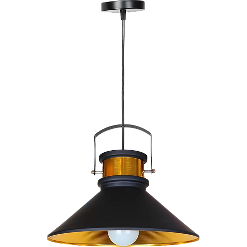 علاقي مودرن اسود مع ذهبي E27*1L