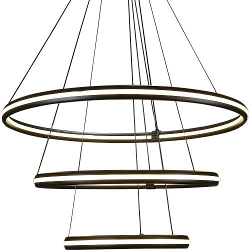 نجف مودرن اسود لون الانارة 3اضاءات 275 واط ثلاثي