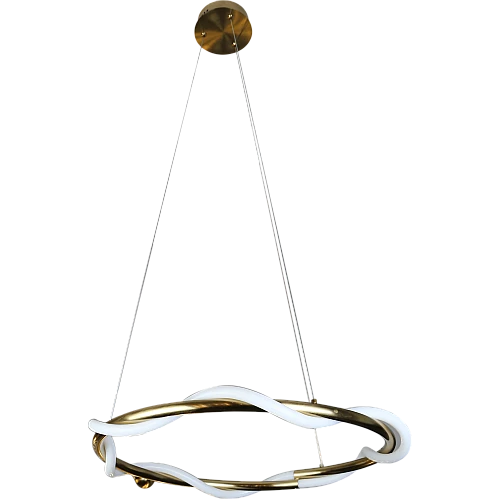 نجف مودرن زيتي لون الانارة اصفر 36 واط قطر 80 سم