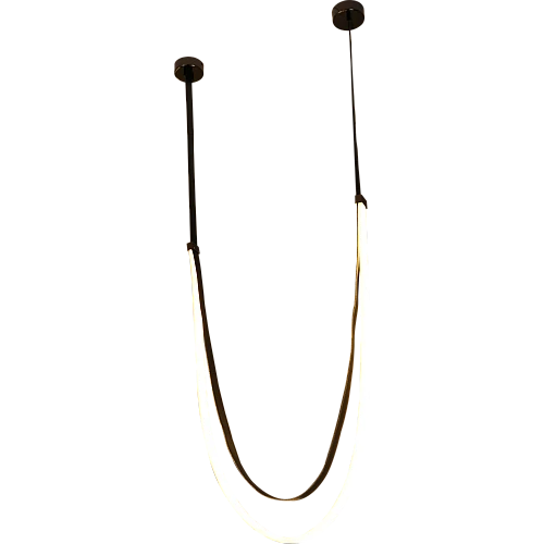 علاقي مودرن اسود لون الانارة اصفر 48 واط