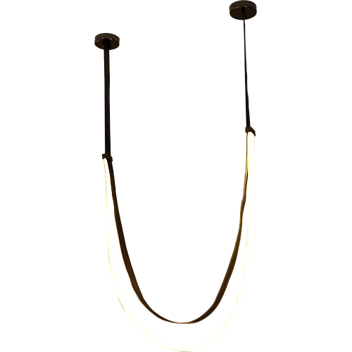 علاقي مودرن اسود لون الانارة اصفر 75 واط