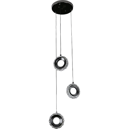 نجف مودرن اسود لون الانارة 3 اضاءات 12 واط ثلاثي