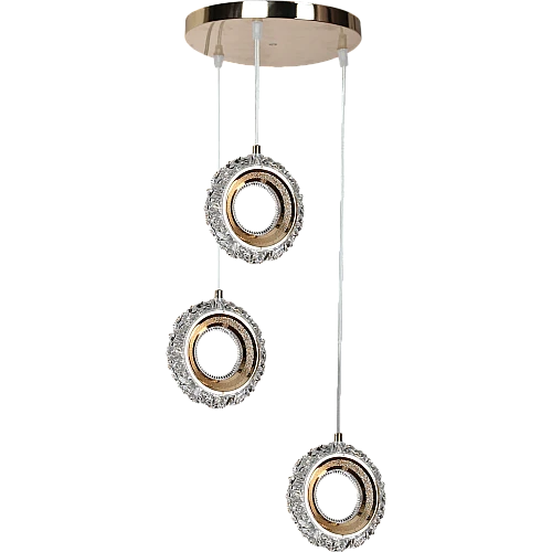 نجف مودرن ذهبي لون الانارة 3 اضاءات 12 واط ثلاثي