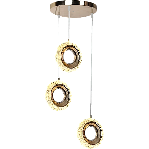 نجف مودرن ذهبي لون الانارة 3 اضاءات 12 واط ثلاثي