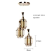  صورة منتج علاقي مودرن ثلاثي ذهبي E27*3L موديل HA/D6031/3FGD