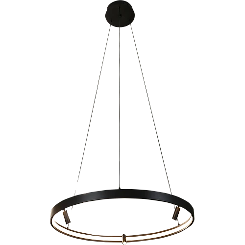 علاقي مودرن اسود لون الانارة اصفر 25 واط قطر 60 سم