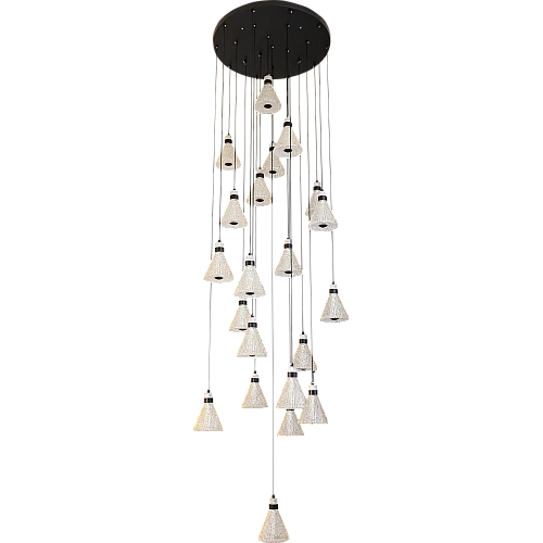 نجف مودرن اسود لون الانارة 3اضاءات 225 واط (تُضاف رسوم الأوزان الثقيلة)