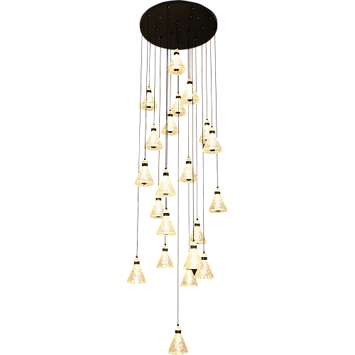 نجف مودرن اسود لون الانارة 3اضاءات 225 واط (تُضاف رسوم الأوزان الثقيلة)