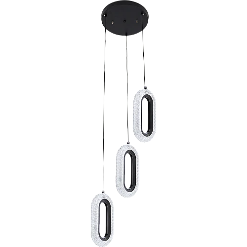 نجف مودرن اسود لون الانارة 3اضاءات 25 واط ثلاثي