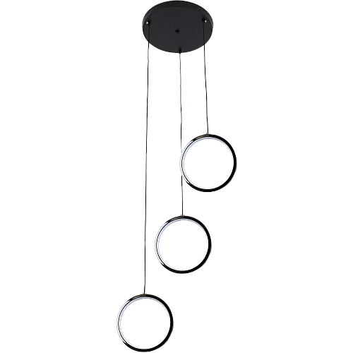 نجف مودرن اسود لون الانارة 3اضاءات 36 واط ثلاثي