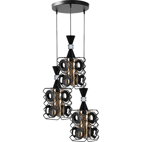 علاقي مودرن اسود E27*3