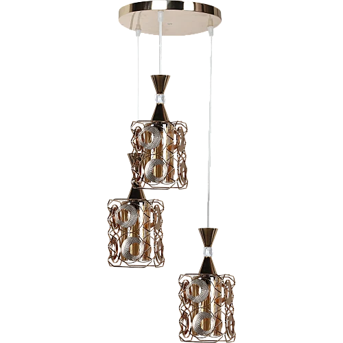 علاقي مودرن ذهبي E27*3