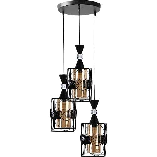 علاقي مودرن اسود E27*3