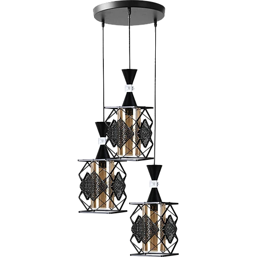 علاقي مودرن اسود E27*3