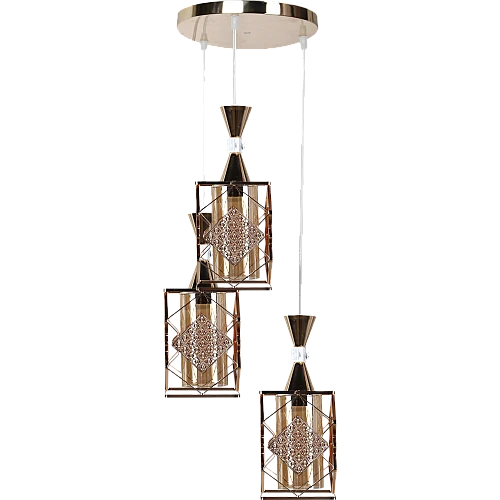 علاقي مودرن ذهبي E27*3