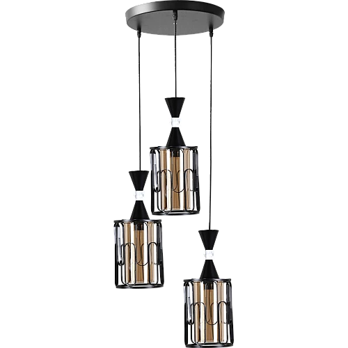 علاقي مودرن اسود E27*3