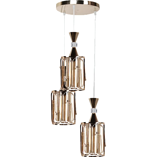 علاقي مودرن ذهبي E27*3