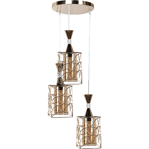 علاقي مودرن ذهبي E27*3