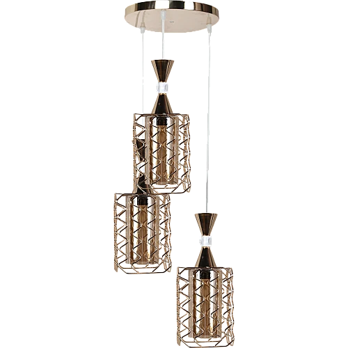 علاقي مودرن ذهبي E27*3