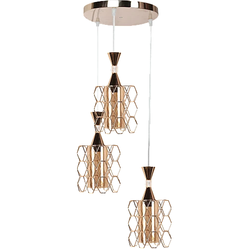 علاقي مودرن ذهبي E27*3