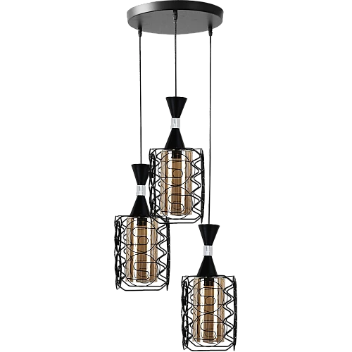 علاقي مودرن اسود E27*3