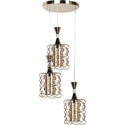 علاقي مودرن ذهبي E27*3