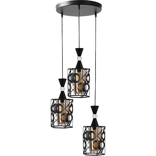 علاقي مودرن اسود E27*3