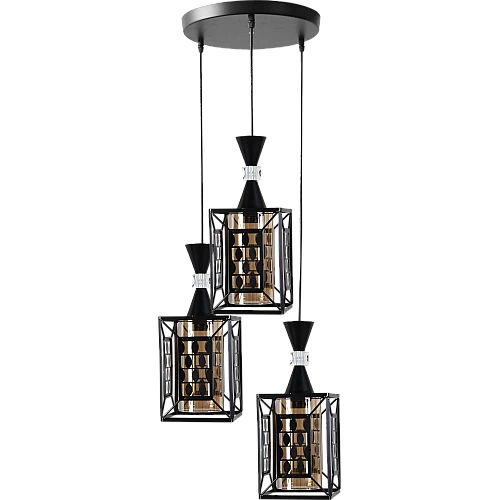 علاقي مودرن اسود E27*3