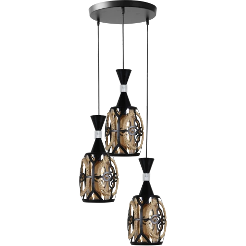 علاقي مودرن اسود E27*3