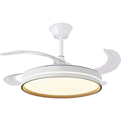 نجف مروحة ابيض لون الانارة 3اضاءات (75 واط ) قطر 50 سم