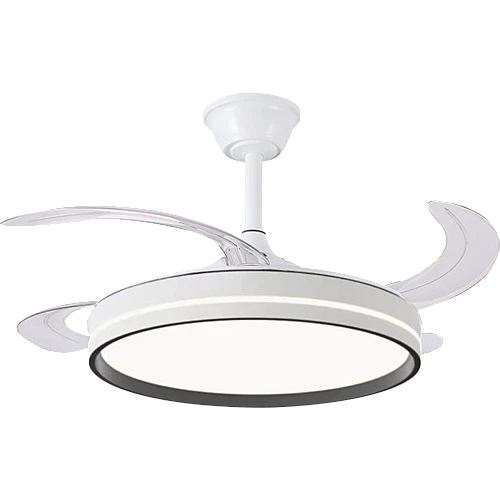 نجف مروحة ابيض لون الانارة 3اضاءات (75 واط ) قطر 50 سم