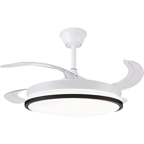 نجف مروحة ابيض لون الانارة 3اضاءات (75 واط ) قطر 50 سم