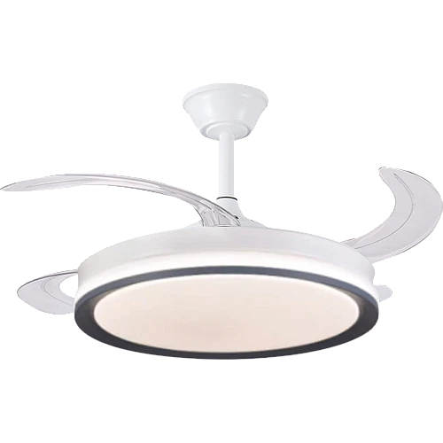 نجف مروحة ابيض لون الانارة 3اضاءات (75 واط ) قطر 50 سم