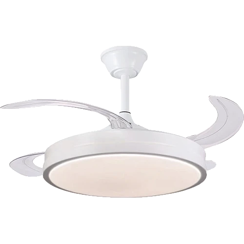 نجف مروحة ابيض لون الانارة 3اضاءات (75 واط ) قطر 50 سم