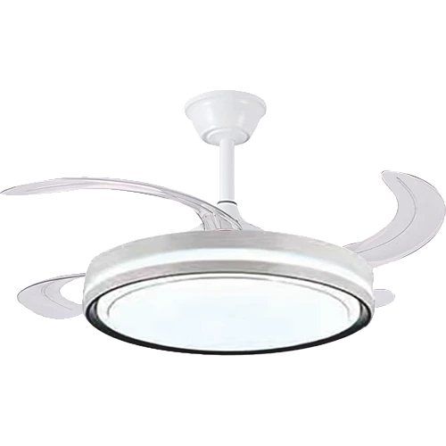 نجف مروحة ابيض لون الانارة 3اضاءات (75 واط ) قطر 50 سم