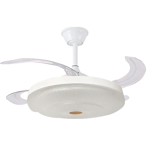 نجف مروحة ابيض لون الانارة 3اضاءات (75 واط ) قطر 50 سم