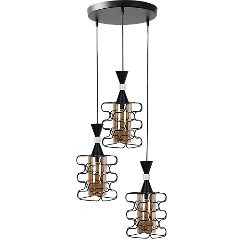 علاقي مودرن اسود E27*3