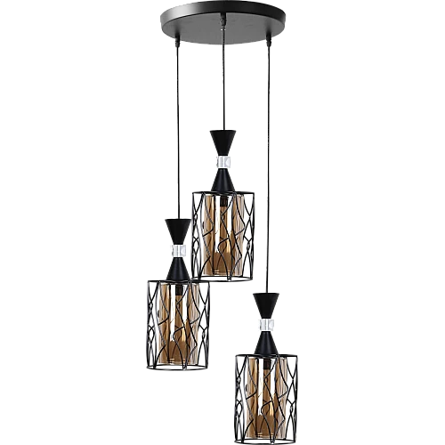 علاقي مودرن اسود E27*3