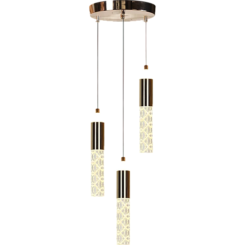 علاقي مودرن 2 متر ذهبي لون الانارة 3 اضاءات واط 25