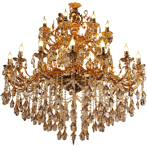  منتج نجف مستطيل ذهبي مع كوفي شمعدان-HA/S8250/16+8GD+CF