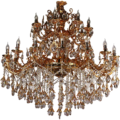  منتج نجف مستطيل ذهبي مع كوفي شمعدان-HA/S8250/16+8GD+CF