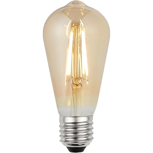  صورة منتج لمبة ليد ديكورية 7 واط شكل كمثرى زجاج ذهبي