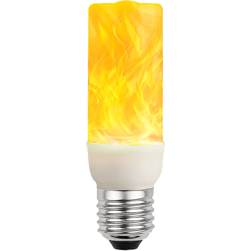 لمبة كروي ديكورية اسطواني شعلة لهب لون الانارة اصفر 3 واط قاعدة E27