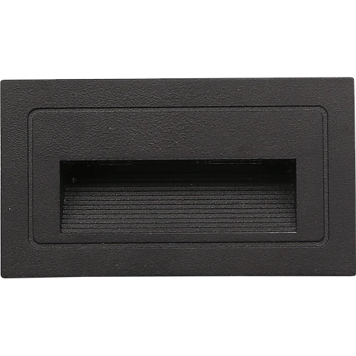 اضاءة درج ولمبة درج دفن مستطيل بإضاءة عصريه وحديثه 9*4 سم اسود مع لون الإضاءة اصفر شمسي 5 واط