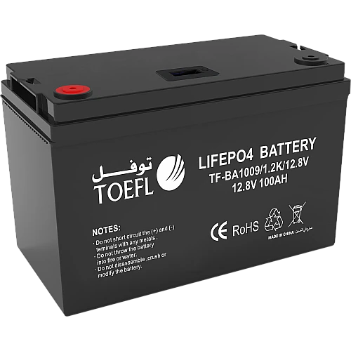 بطارية ليثوم طاقة شمسية ارضي 12.8V / 100Ah / 1200W مع بلوتوث توفل